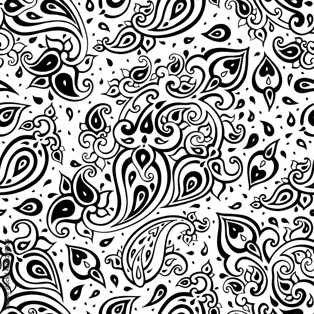 Paisley background. Hand Drawn ornament. Vector illustration Paisley background. Hand Drawn ornament. Vector illustration