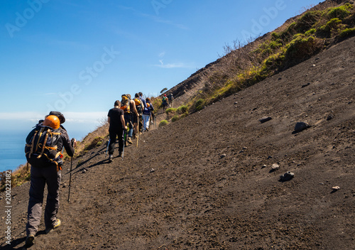 the path to the Stromboli volcano on the Aeolian islands
