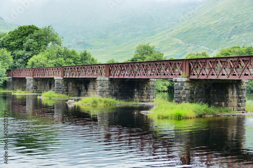 Scotland, a railroad bridge on the northeastern shore of Loch Awe