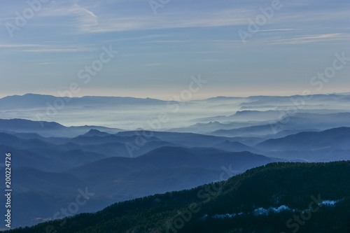 Beautiful Spanish landscape from mountain Montseny © Arpad