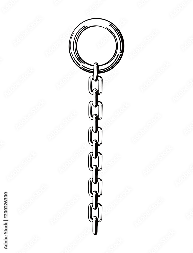 old hanging chain illustration old hanging chain illustration