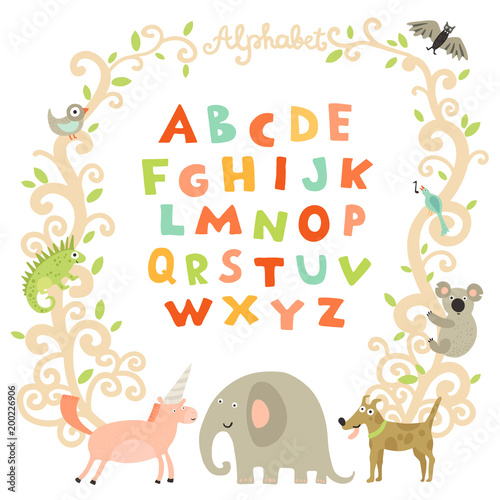 Fototapeta Naklejka Na Ścianę i Meble -  Complete Children Alphabet 