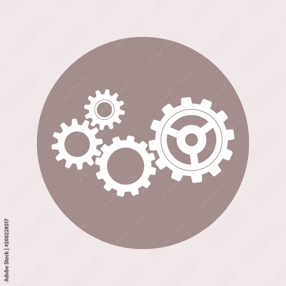 Set of gears. Flat vector icon Set of gears. Flat vector icon