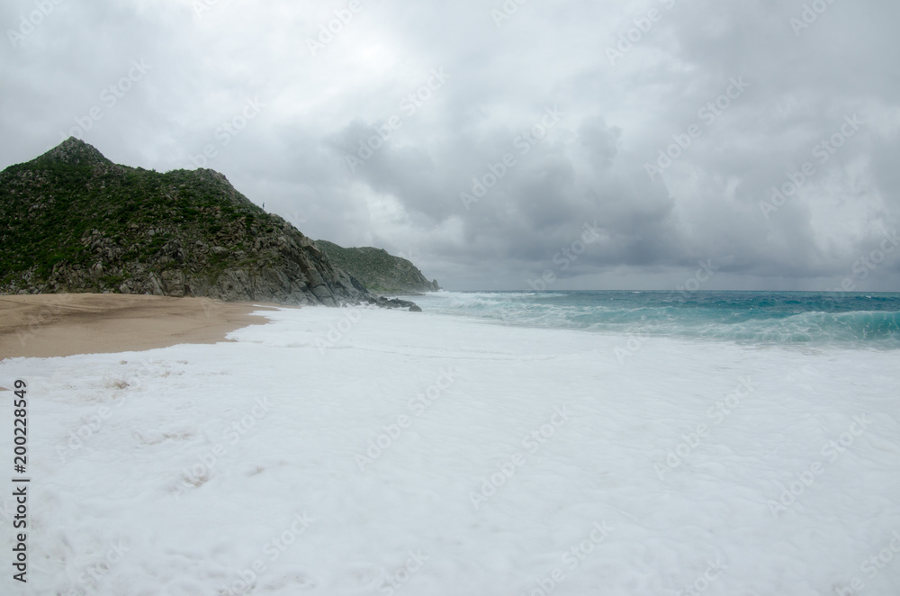 Obraz premium Scenics from the bay of Cabo Pulmo, where the desert meets the sea, Baja California sur Mexico.