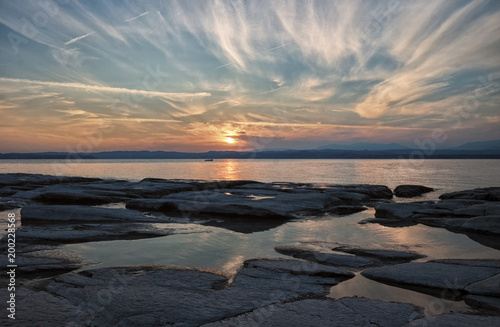 Wallpaper Mural Sunset on Lake Garda Torontodigital.ca