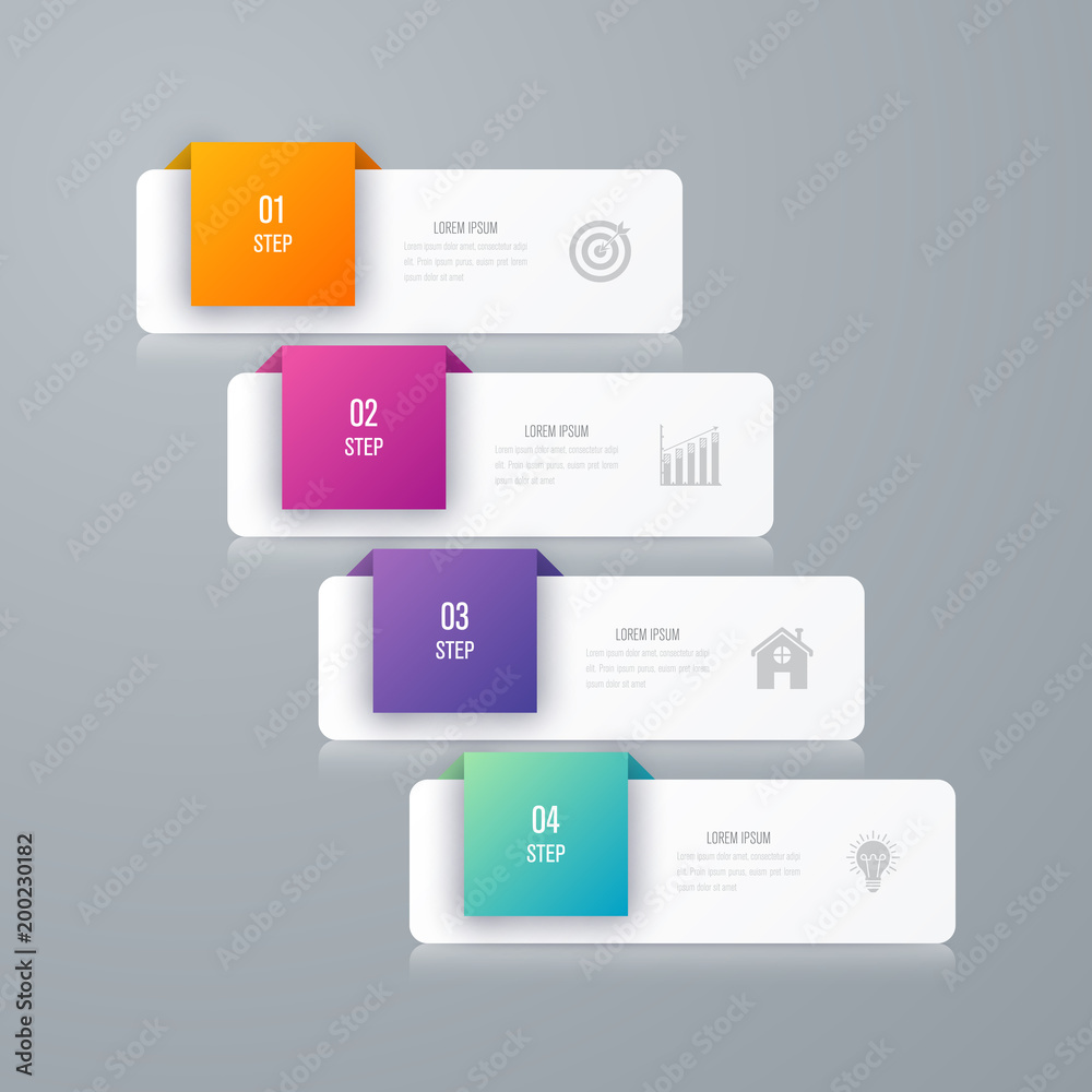 Vector illustration infographics 4 options Vector illustration infographics 4 options
