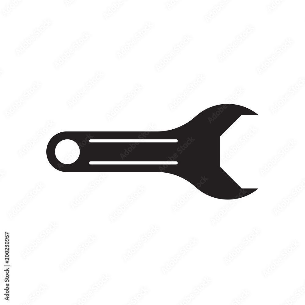 adjustable wrench icon isolated on white background adjustable wrench icon isolated on white background