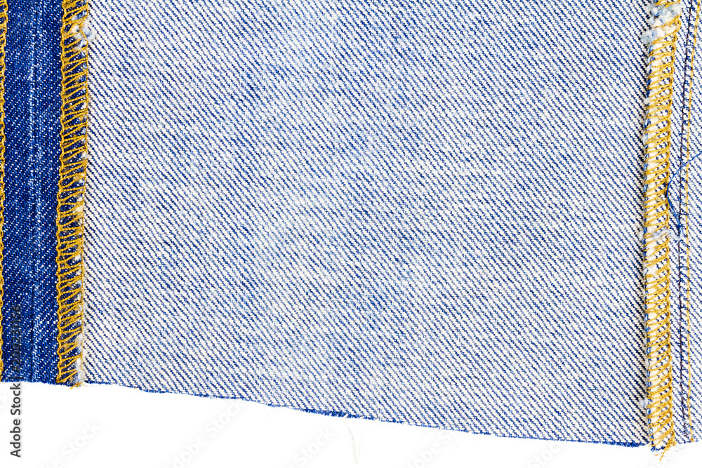 Fototapeta Piece of blue jeans fabric