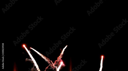 Vertical colored fireworks, sound
 photo