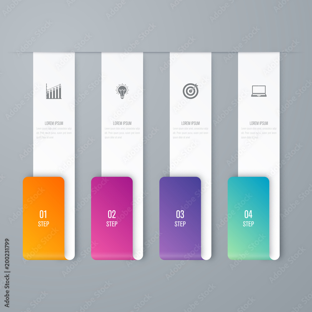Vector illustration infographics 4 options Vector illustration infographics 4 options