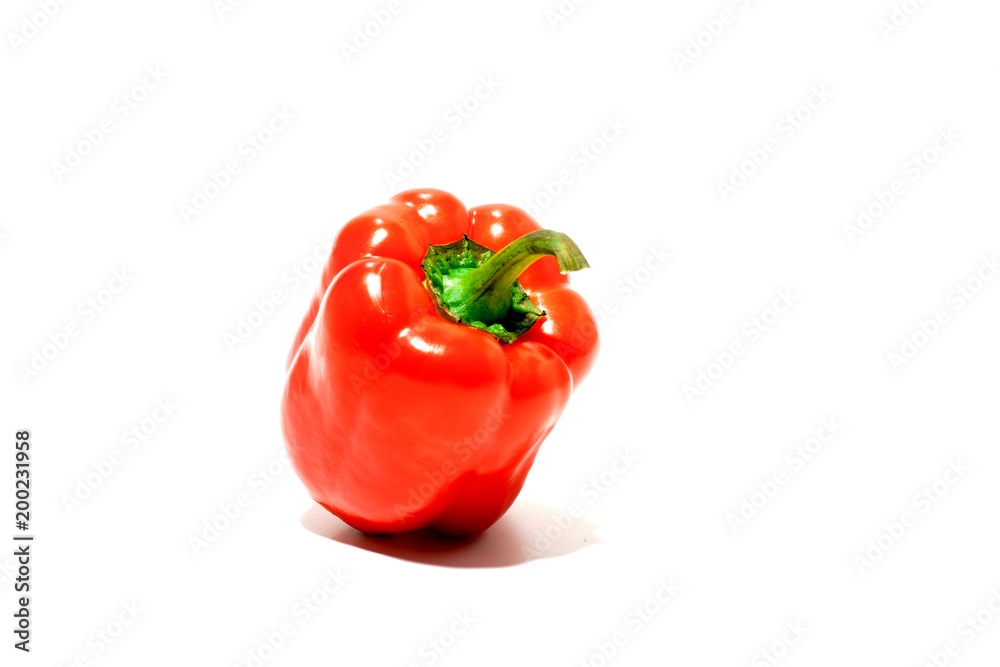 red pepper over white background red pepper over white background