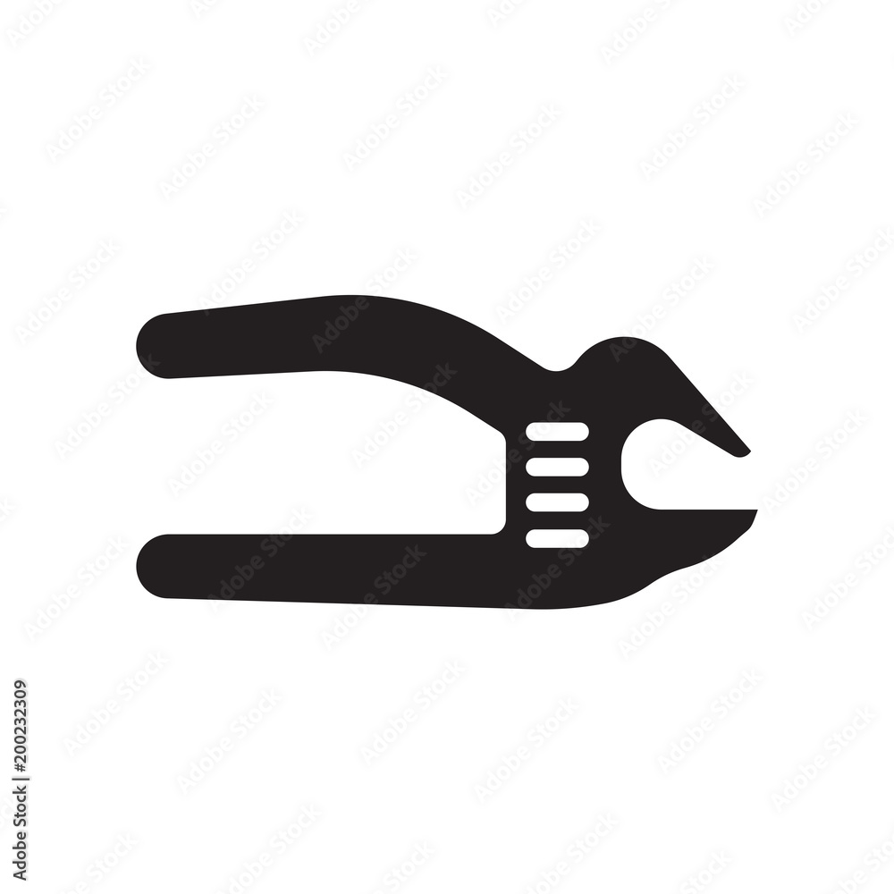 adjustable spanner icon isolated on white background adjustable spanner icon isolated on white background
