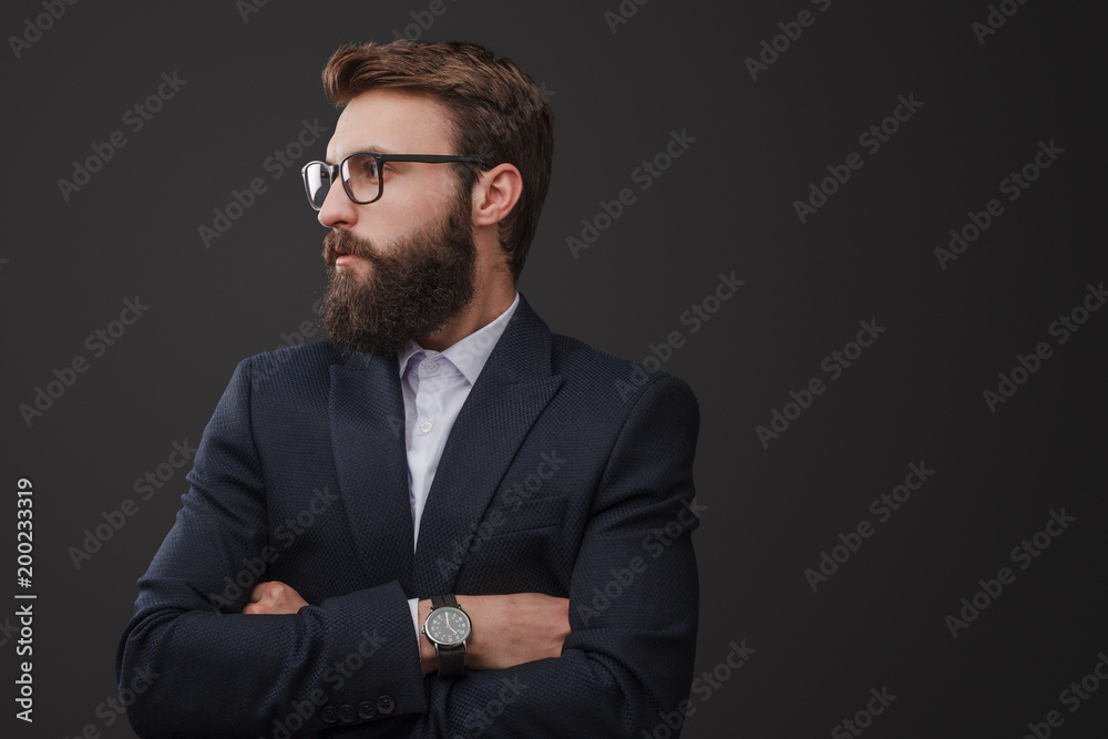 Elegant man in formal suit and eyeglasses Elegant man in formal suit and eyeglasses