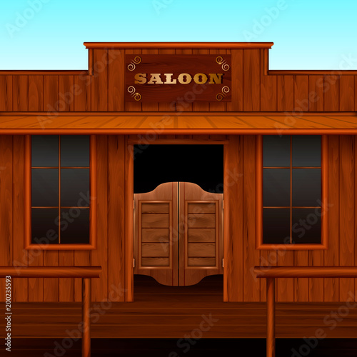 Western Saloon Entrance Composition