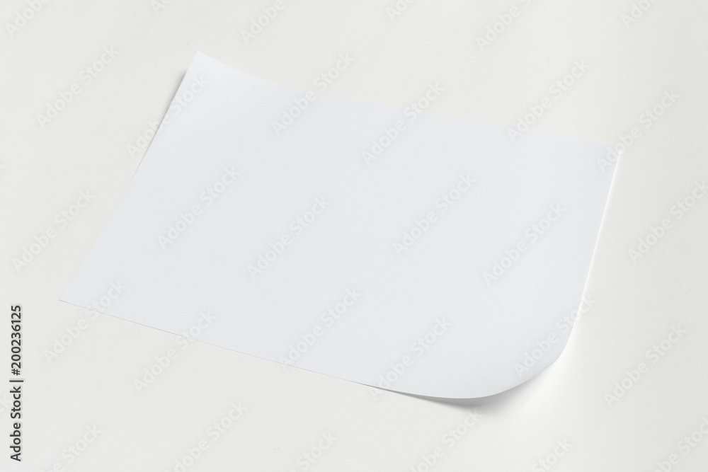 White business card on wooden table. Blank portrait A4. White business card on wooden table. Blank portrait A4.