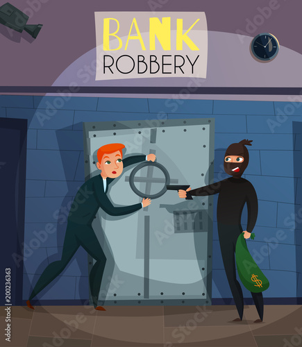 Bank Robbery Illustration