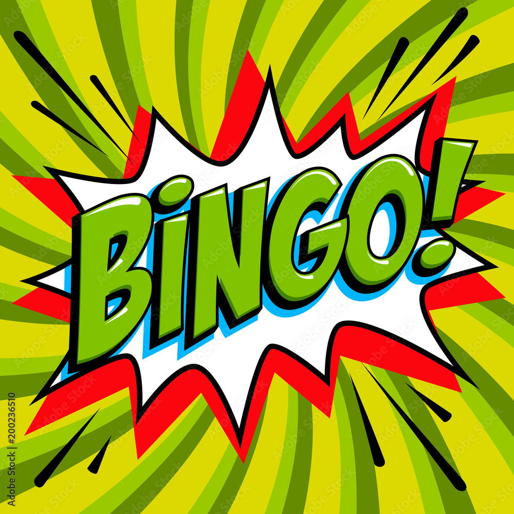 Bingo lottery poster. Lottery game background.