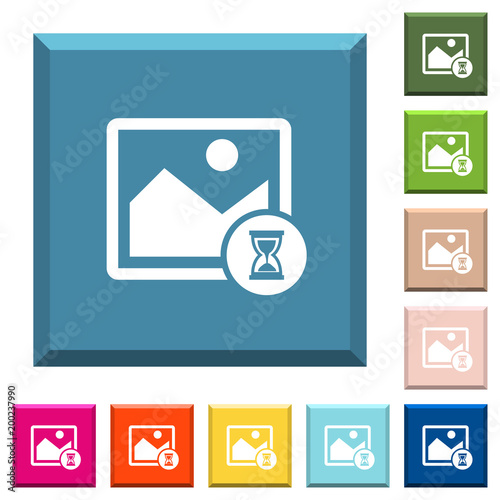 Image processing white icons on edged square buttons