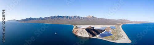 Aerial panoramic views of isla San Jose, Baja California 
Sur, Mexico. Sea of cortez. photo