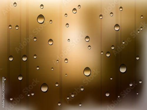 water drops on glass, autum...