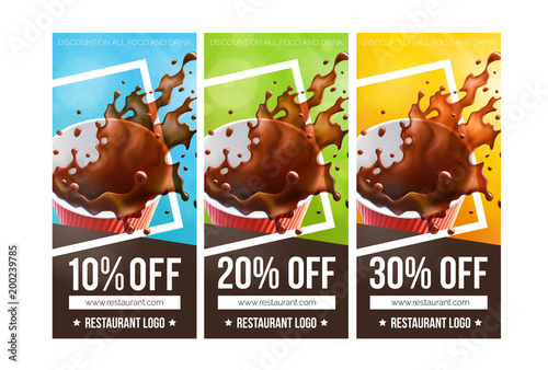 Printable Coffee Discount Vouchers. 3 Versions