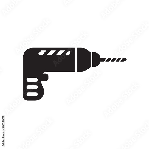 drill icon isolated on white background