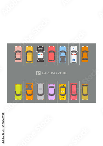 Top View of Parking zone