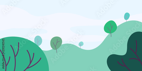 Abstract landscape with trees