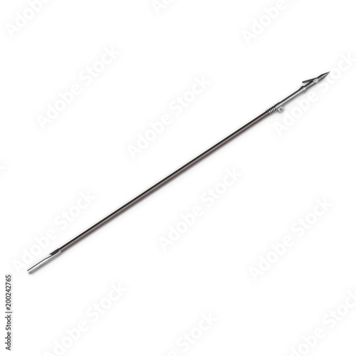 Spear Shaft on white. 3D illustration photo
