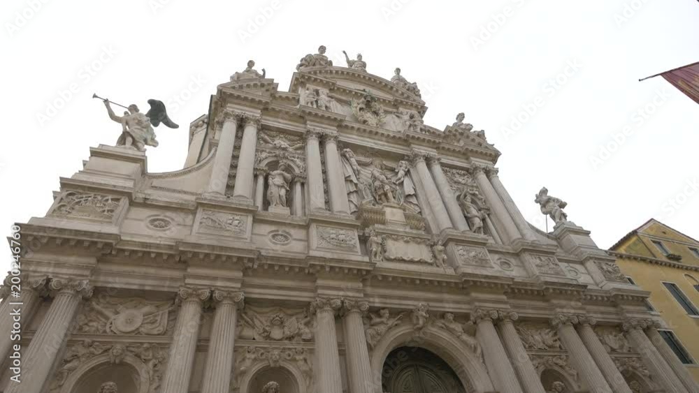 The ornate facade of Santa Maria del Giglio Church The ornate facade of Santa Maria del Giglio Church