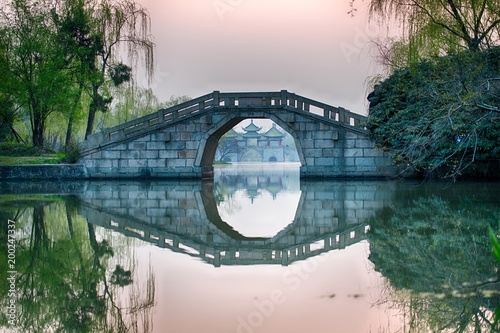 spring of slender west lake in Yangzhou China photo