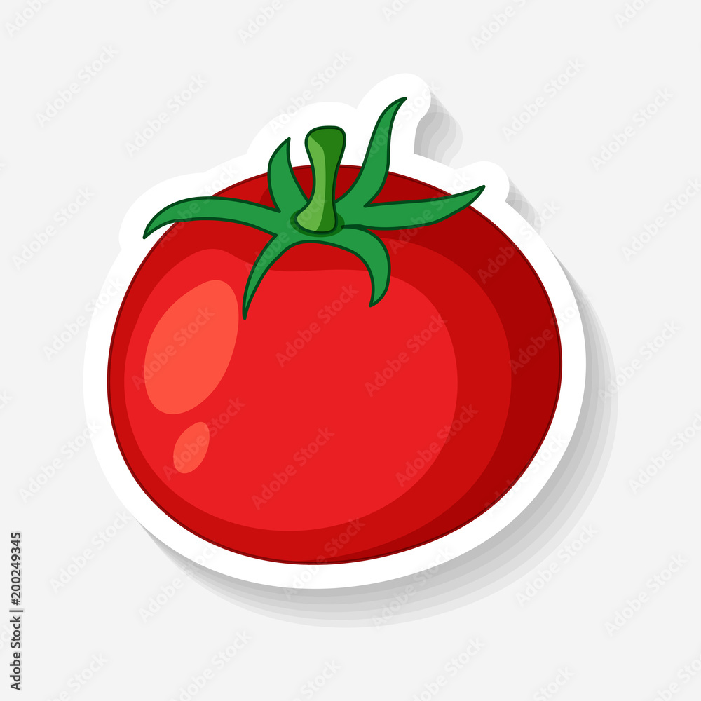 Sticker template for fresh tomato Sticker template for fresh tomato