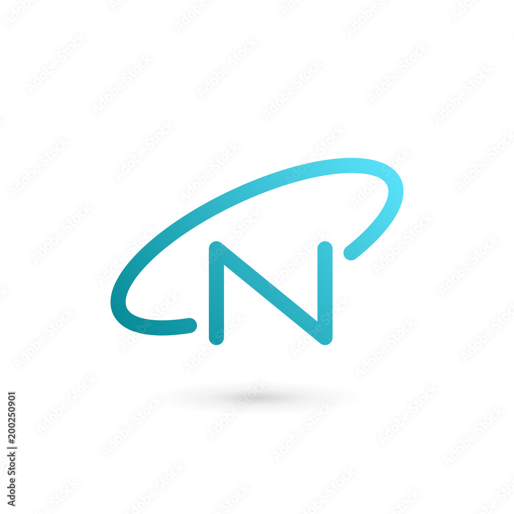 Letter N orbit logo icon design template elements Letter N orbit logo icon design template elements