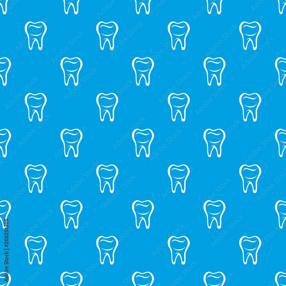 Tooth pattern vector seamless blue Tooth pattern vector seamless blue