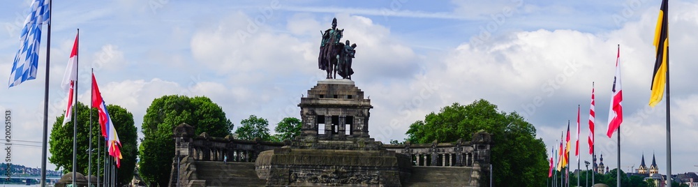 Panorama Deutsches Eck Koblenz