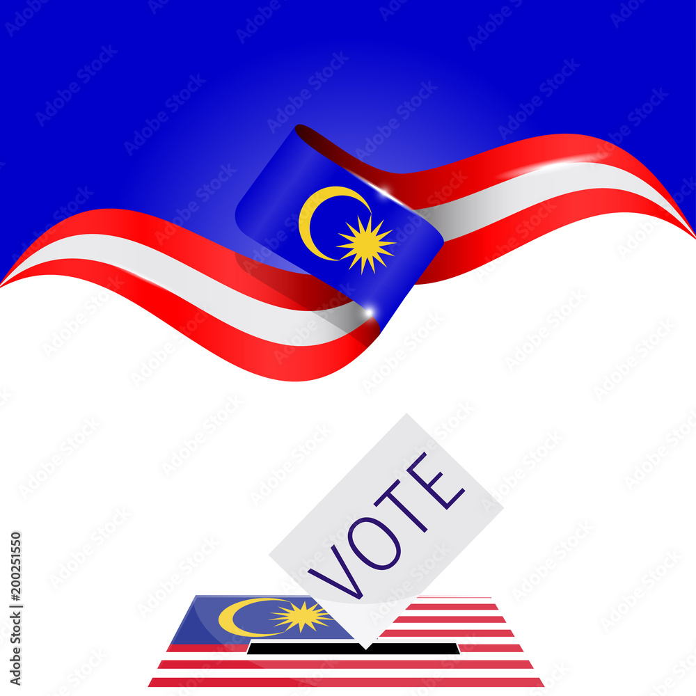 Malaysian General Elections 2018 Vector Illustration Flat Style - Hand Putting Voting Paper in the Ballot Box. Malaysian General Elections 2018 Vector Illustration Flat Style - Hand Putting Voting Paper in the Ballot Box.