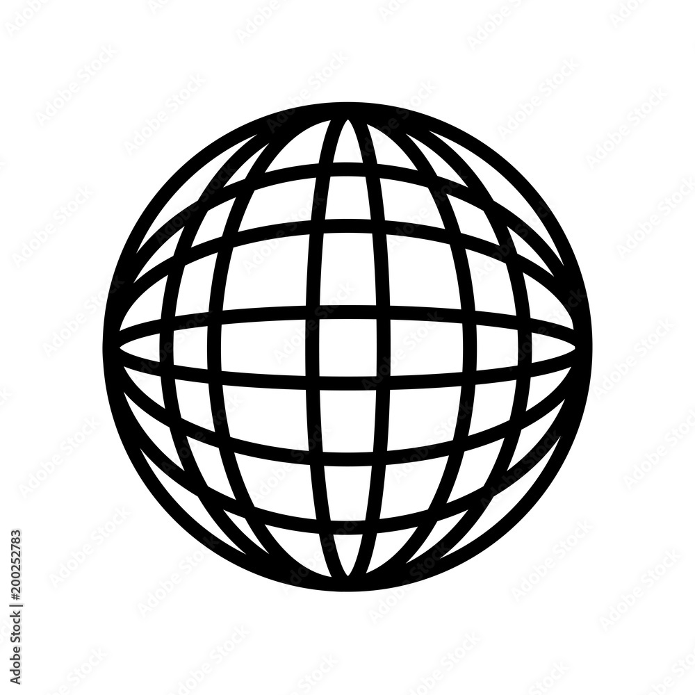 International globe icon isolated on white background International globe icon isolated on white background