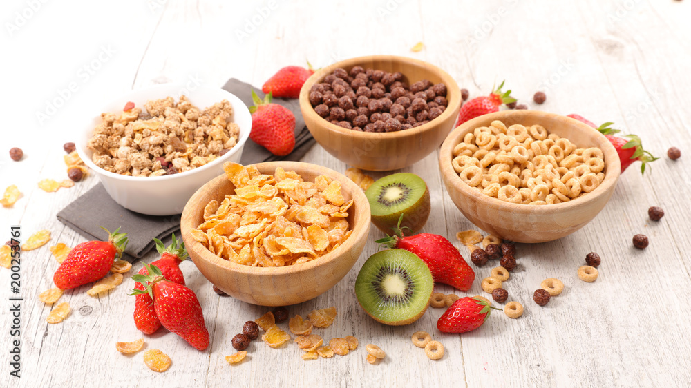 selection of cereal breakfast selection of cereal breakfast