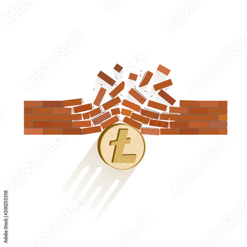 litecoin coin breaks through the wall resistance
