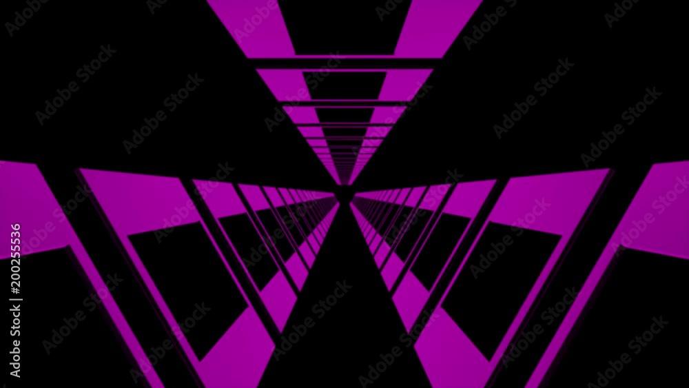 endless flight through retro style cyber purple tunnel motion graphics animation background new quality futuristic vintage cool nice beautiful video footage