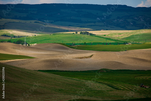 View of Green hills in Tuscany  Italy.