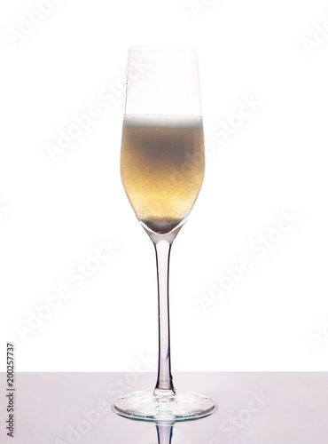 Glass vine with champagne