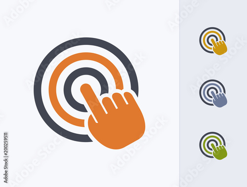 Hand Click - Composite Icons. A professional, pixel-perfect icon.