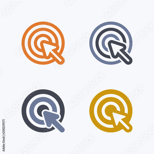 Pointer Click - Outline & Glyph Icons. A set of 4 professional, pixel-perfect icons.