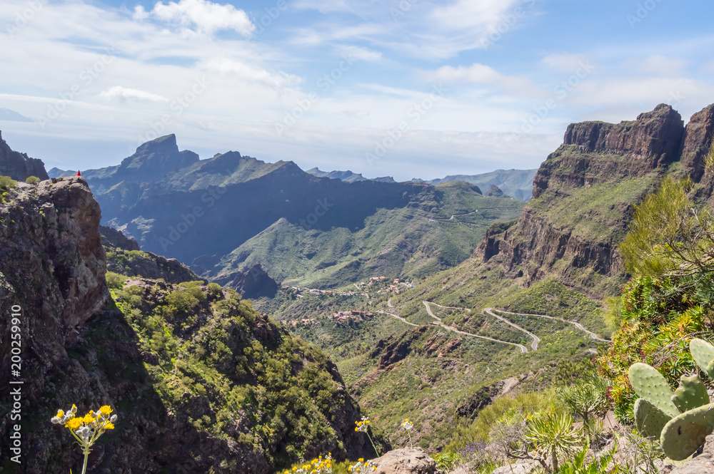Obraz premium View of the mountains in the region of the village of Masca in the north west of 'island of Tenerife