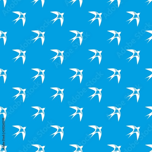 Swallow pattern vector seamless blue