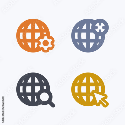 Global Web Traffic - Glyph Icons A set of 4 professional, pixel-perfect icons.