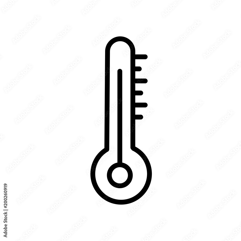 Mercury thermometer icon isolated on white background Mercury thermometer icon isolated on white background