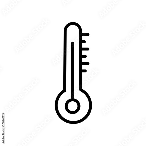 Mercury thermometer icon  isolated on white background