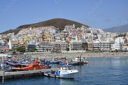 Bild auf Leinwand Hafen Los Cristianos auf Teneriffa